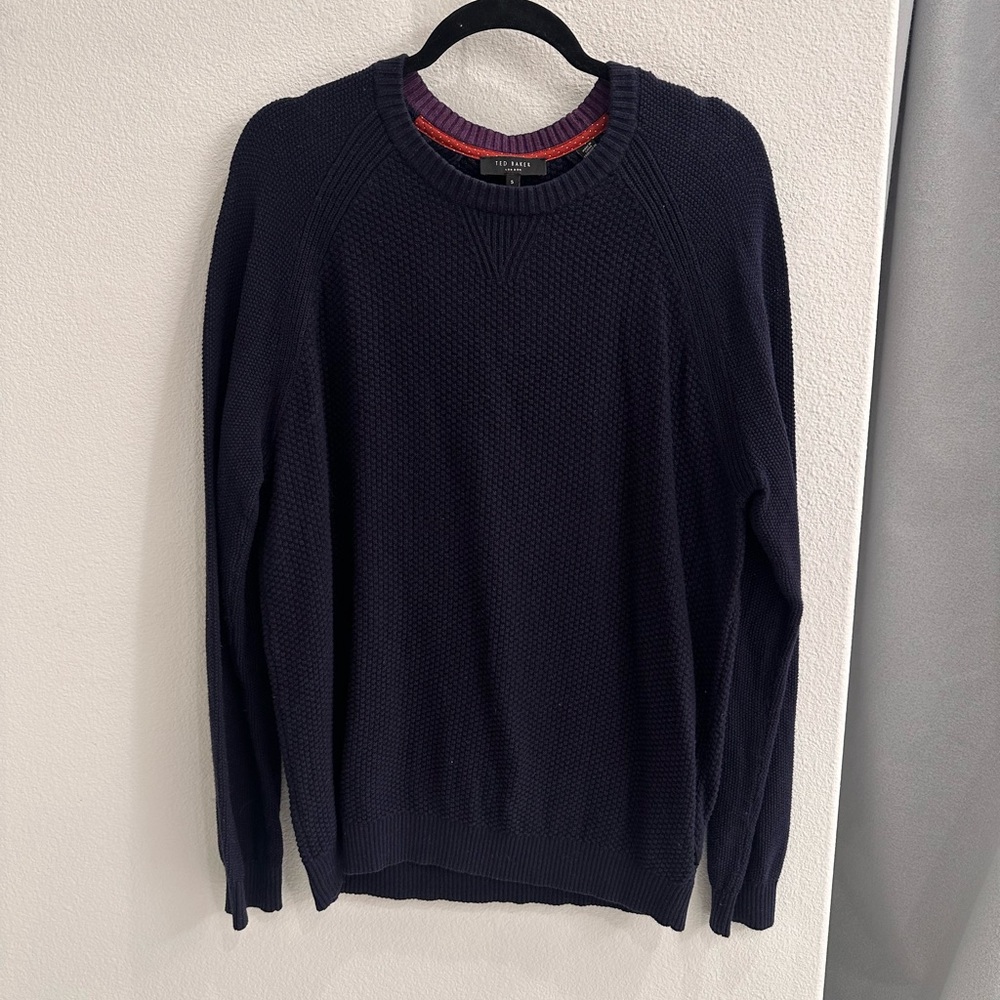 Ted Baker Dark Blue Crewneck Sweater